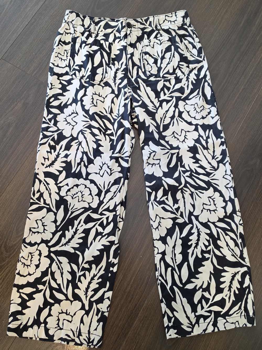 Sanctuary Black & White Wide Leg Floral Pants